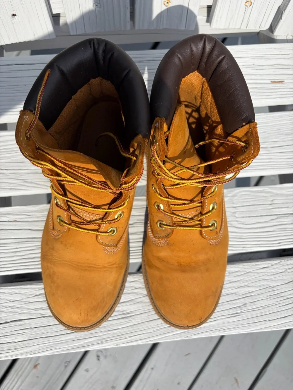 Timberland Wheat Tan Lace-Up Nubuck Boots